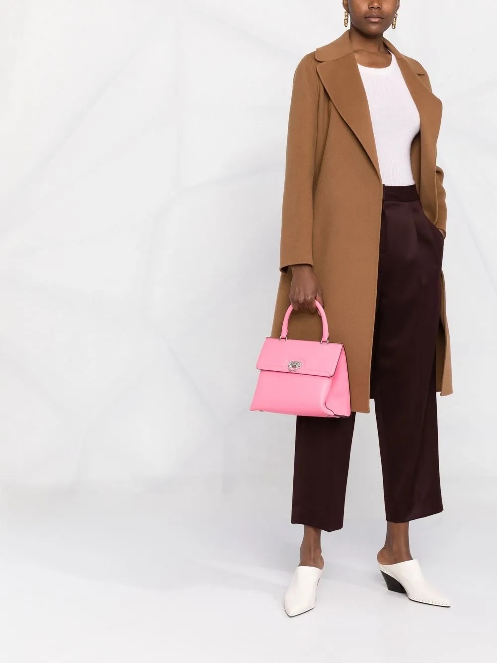 Ferragamo Trifolio leren shopper - Roze