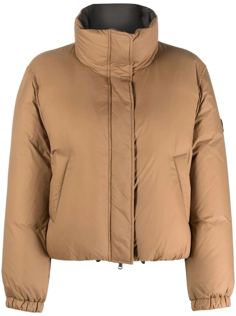 

Brunello Cucinelli high-neck puffer jacket - Brown