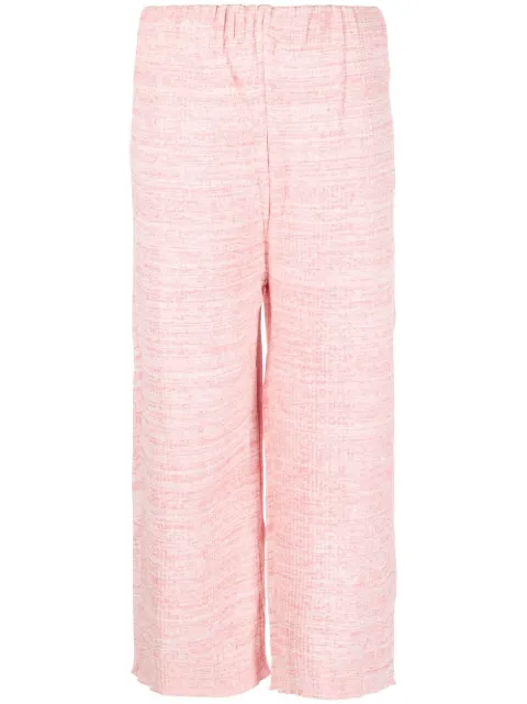 VITELLI marl-knit cropped trousers