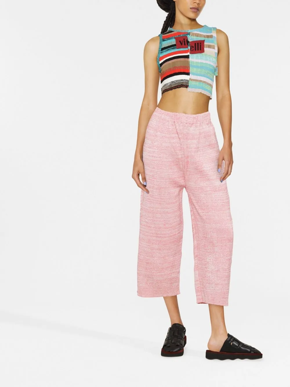 VITELLI Cropped broek - Roze