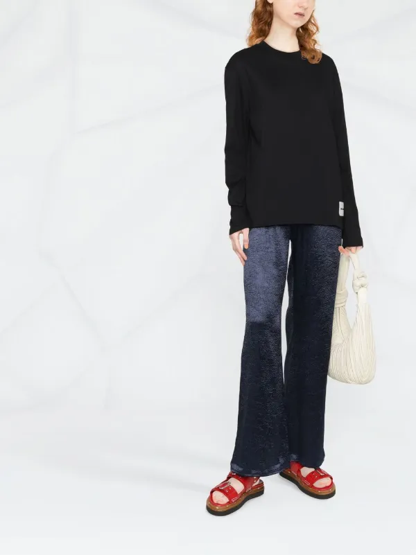 JIL SANDER ロゴ ロングスリーブ カットソー ブラック Jil Sander ロングスリーブトップ セット | ブラック | FARFETCH JP