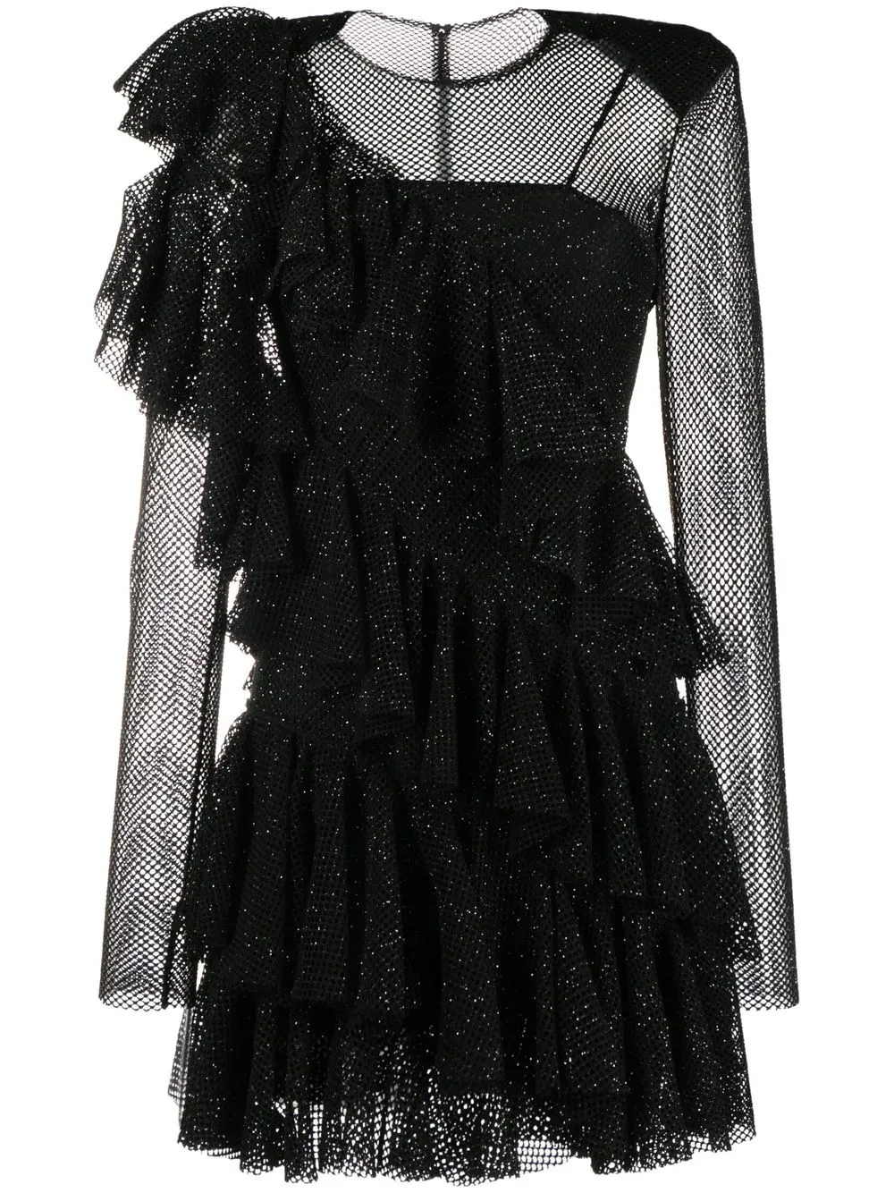 

Philosophy Di Lorenzo Serafini ruffled mesh dress - Black