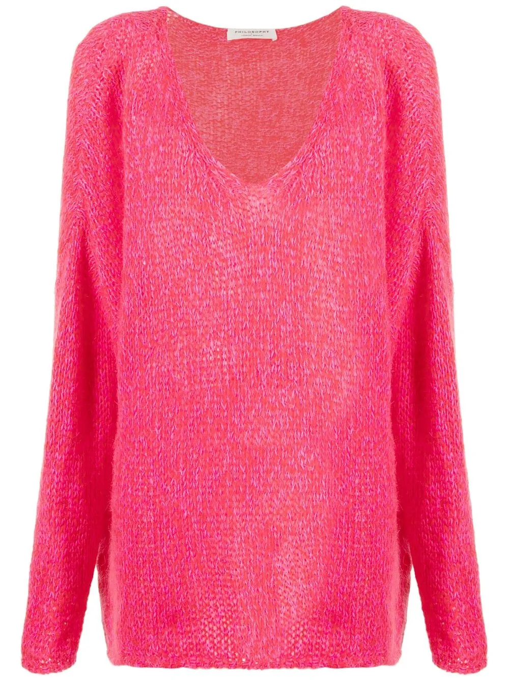 

Philosophy Di Lorenzo Serafini V-neck long-sleeve jumper - Pink