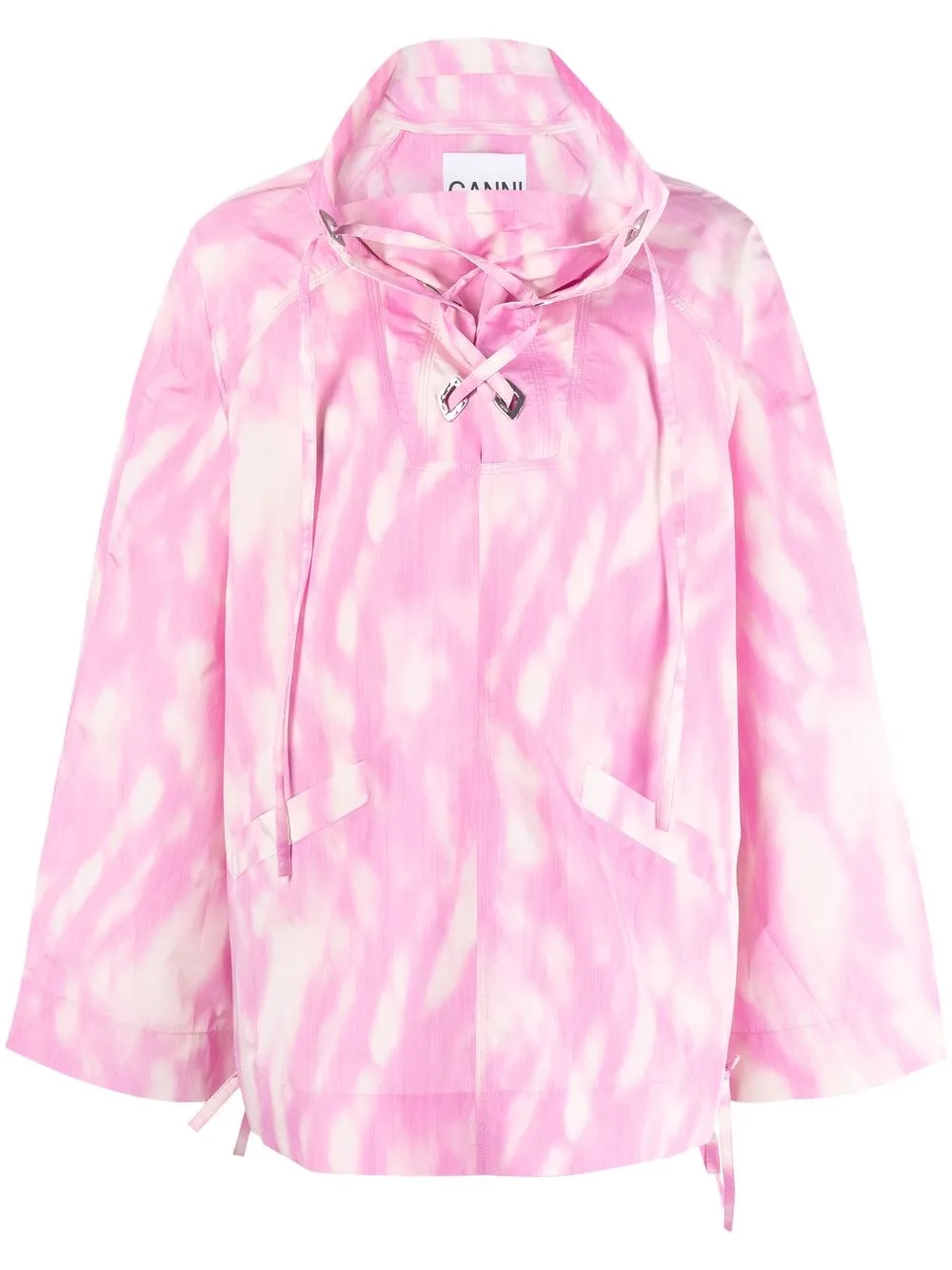 

GANNI oversized tech pullover jacket - Pink