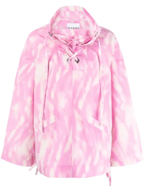 GANNI oversized tech pullover jacket