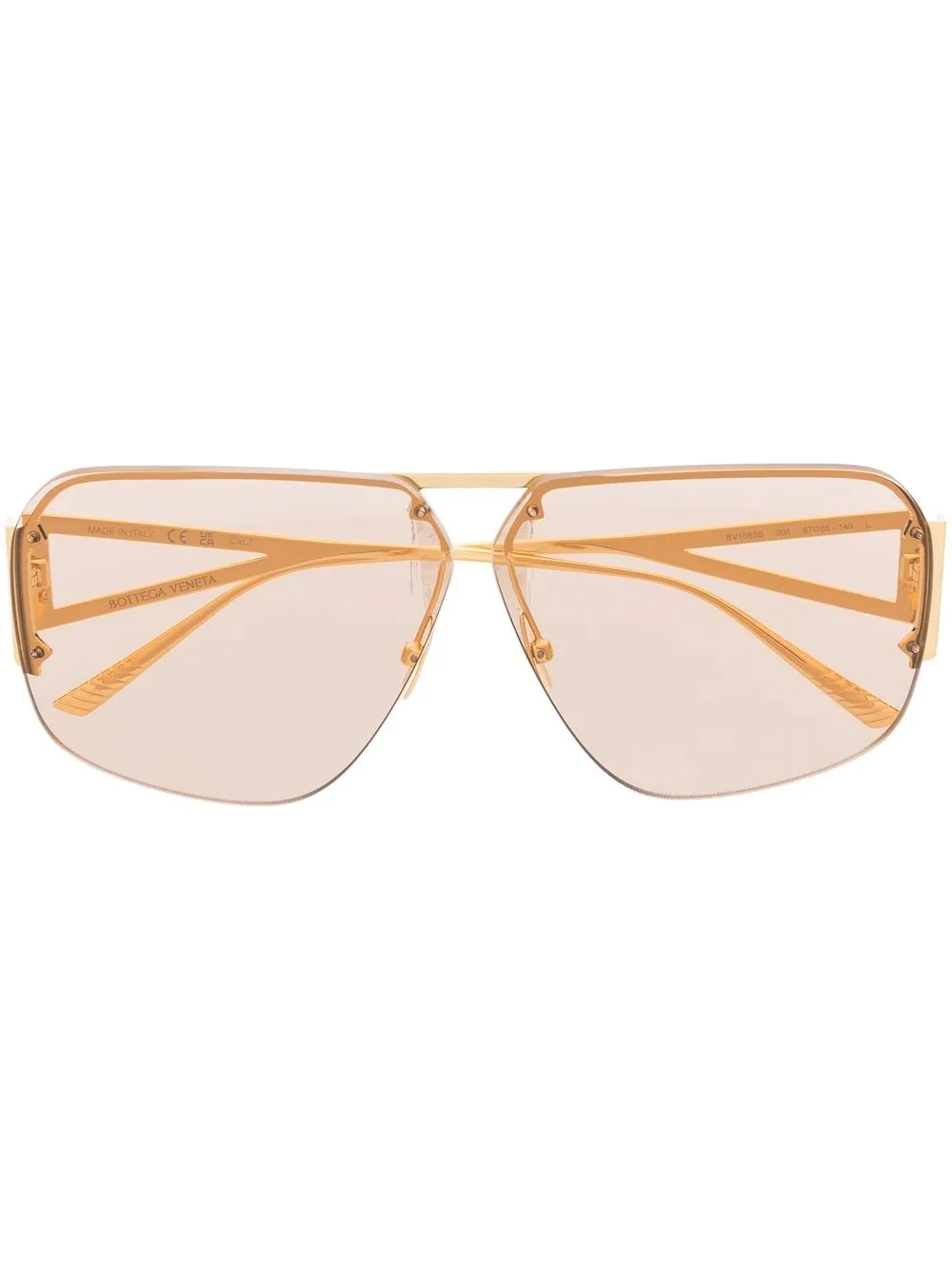 

Bottega Veneta Eyewear tinted square sunglasses - Gold