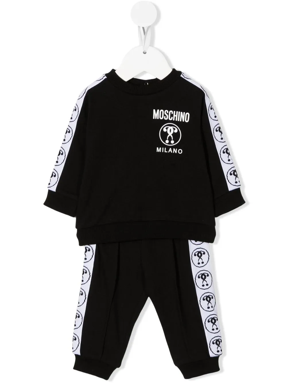 

Moschino Kids traje deportivo con logo estampado - Negro