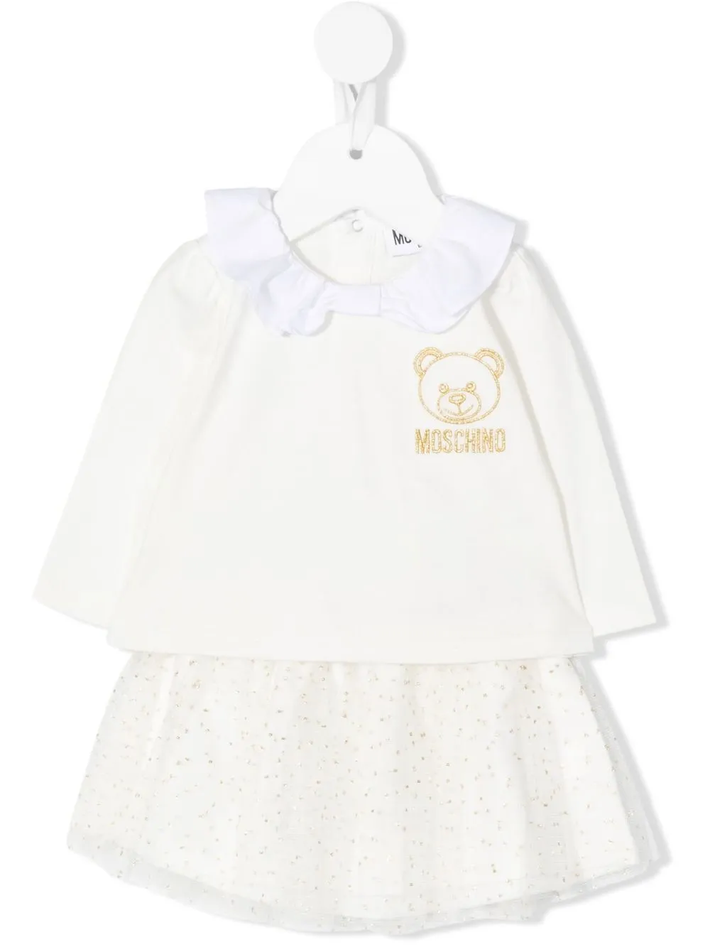 

Moschino Kids falda con tutú y motivo de glitter - Blanco