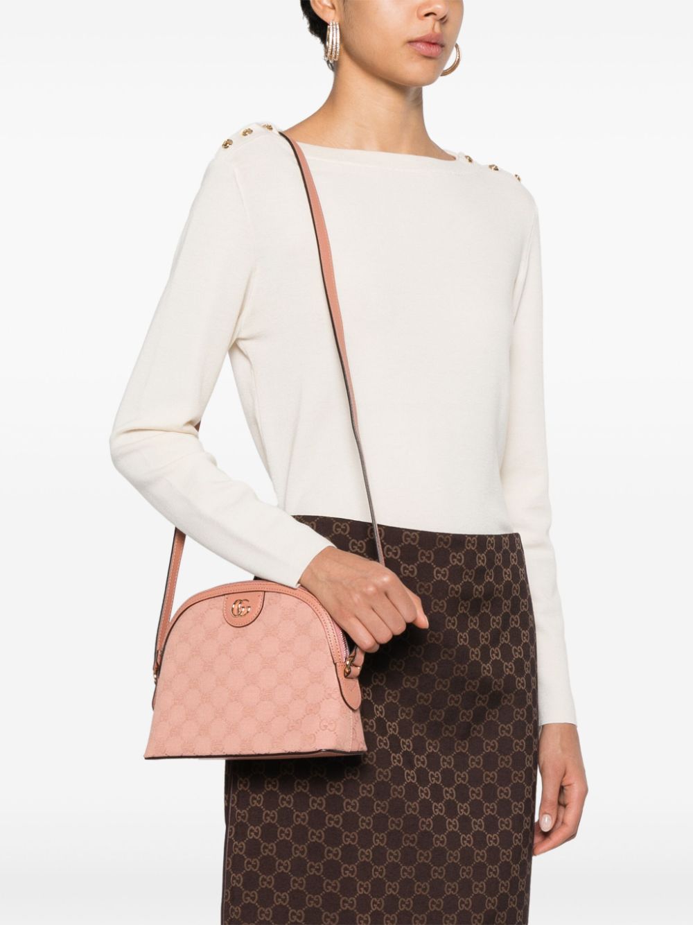 Gucci Mini Blondie Shoulder Bag | Brown | FARFETCH