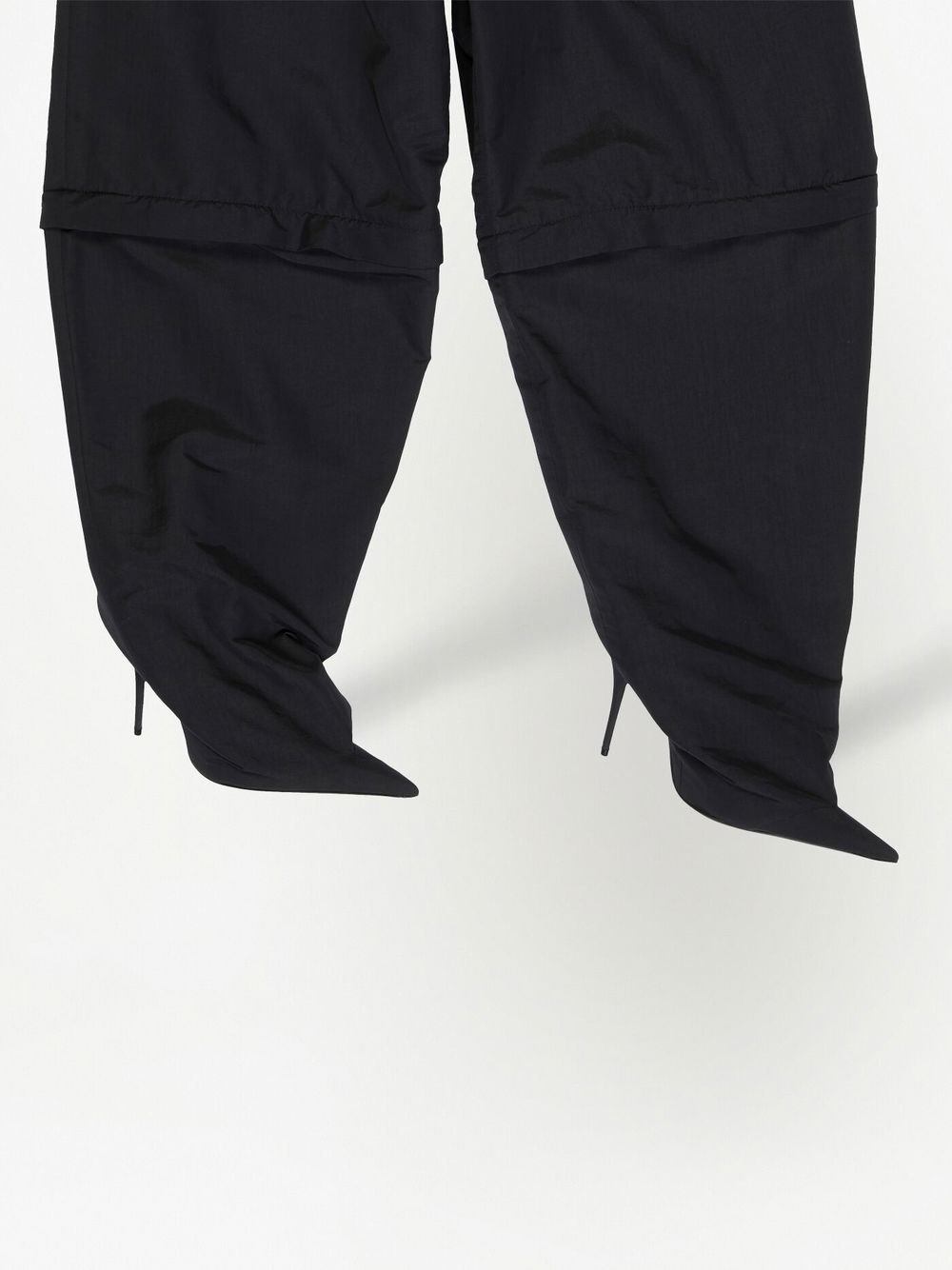 Shop Balenciaga Elasticated-waist Track Pantaboots In Black