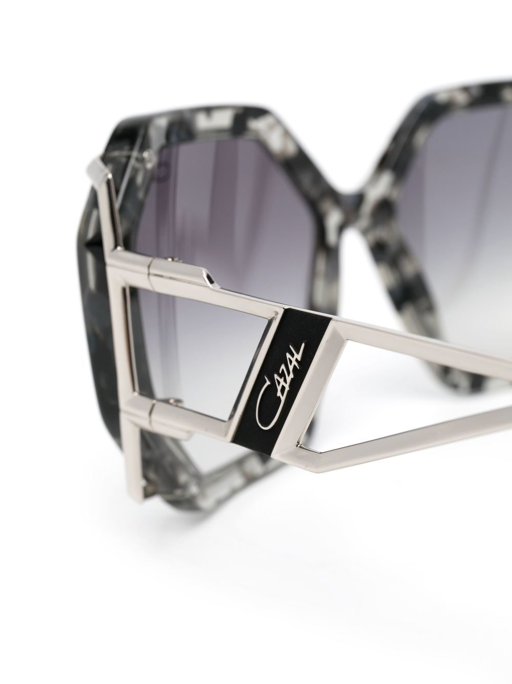Shop Cazal 8505 Geometric-frame Sunglasses In Grau