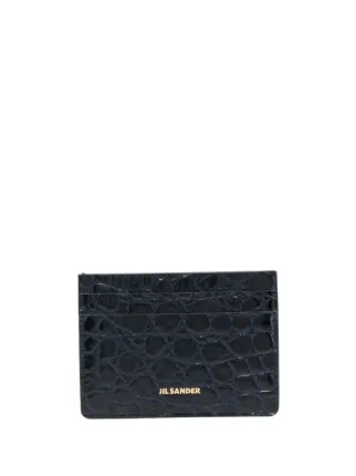 Jil Sander crocodile effect Leather Wallet Farfetch