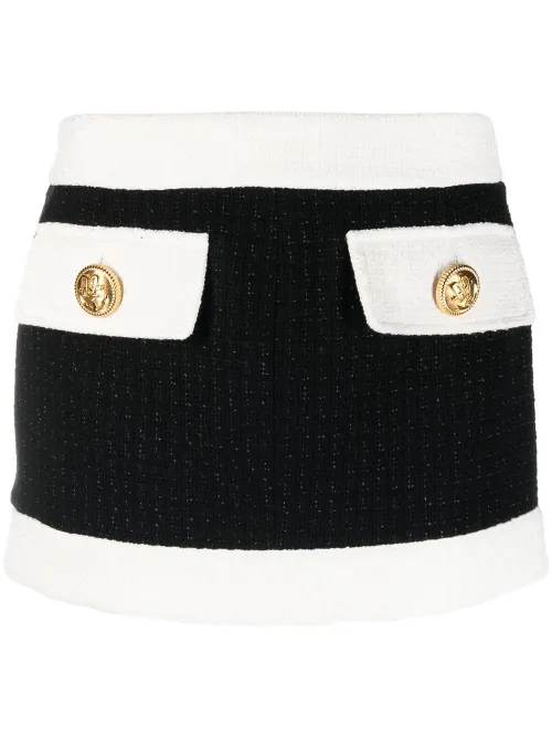 Minijupe bicolore en tweed - DSQUARED2 - Modalova