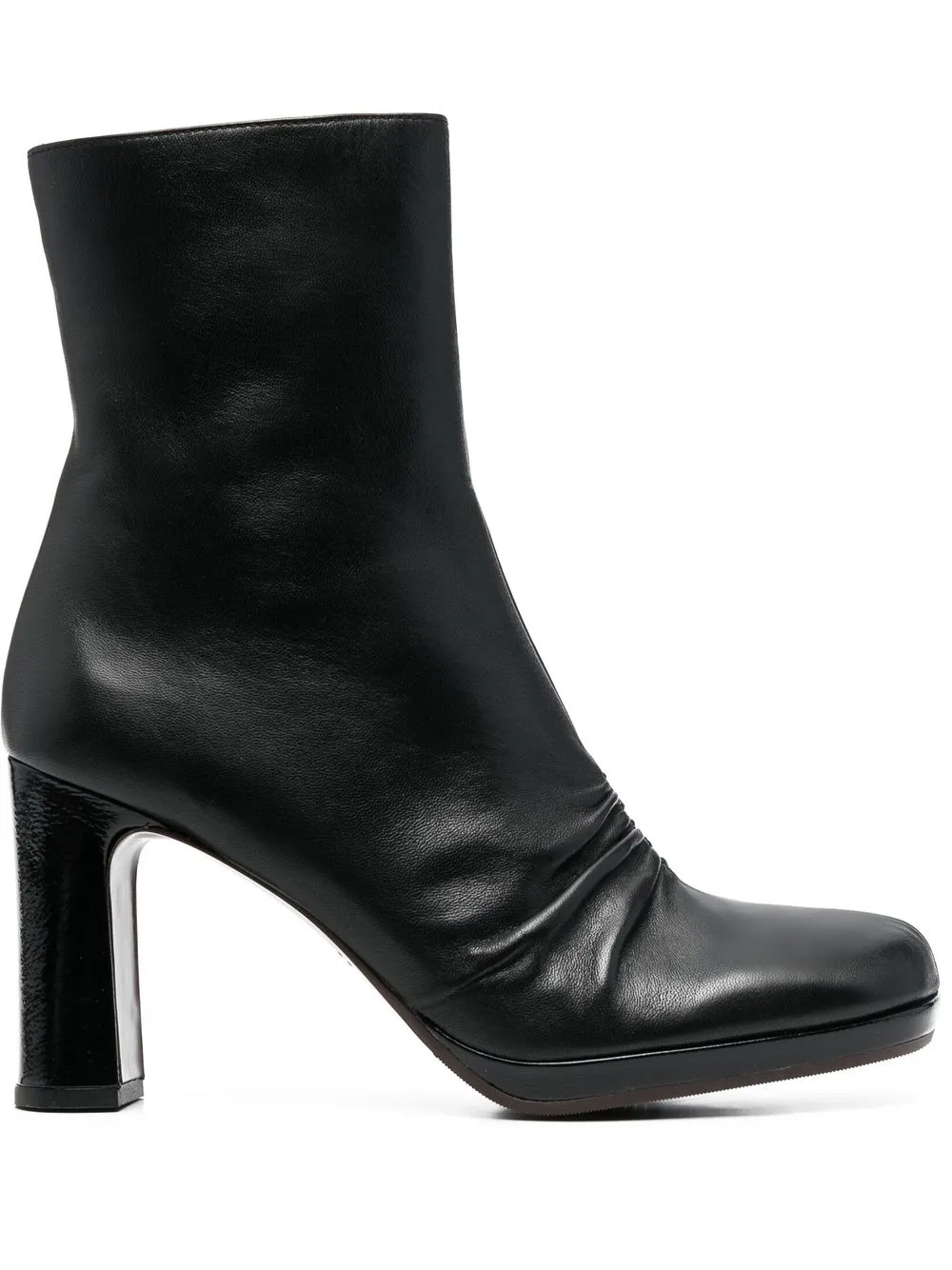 

Chie Mihara ruched-detail 95mm boots - Black