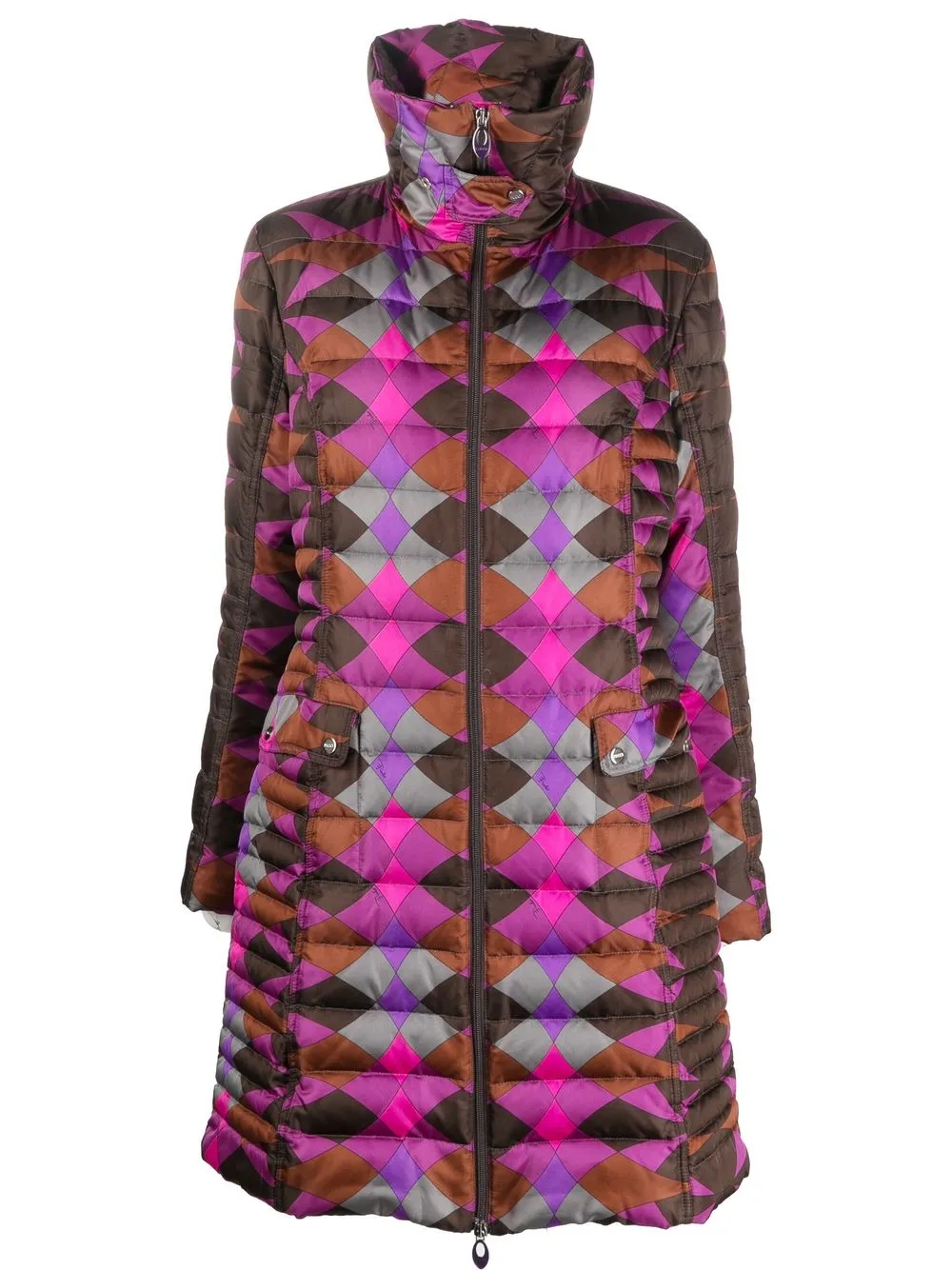 

PUCCI Pre-Owned 2010s geometric pattern quilted puffer coat - Pink