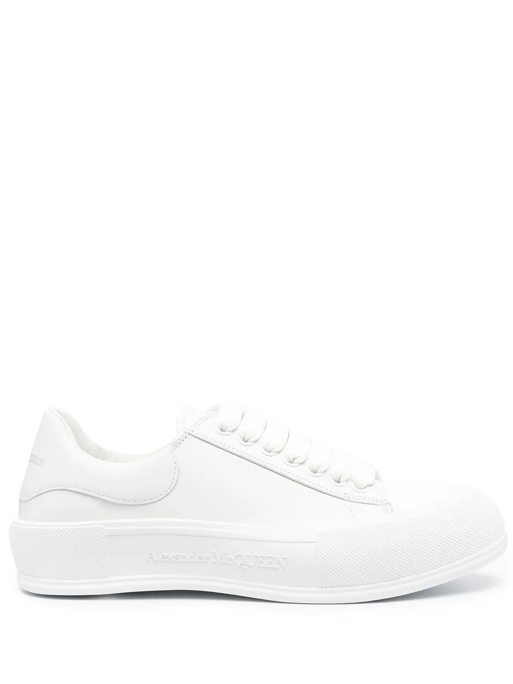 

Alexander McQueen tenis bajos con agujetas - Blanco