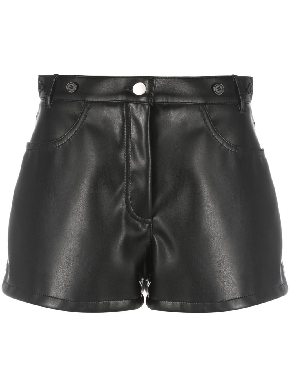 faux-leather high-waisted short