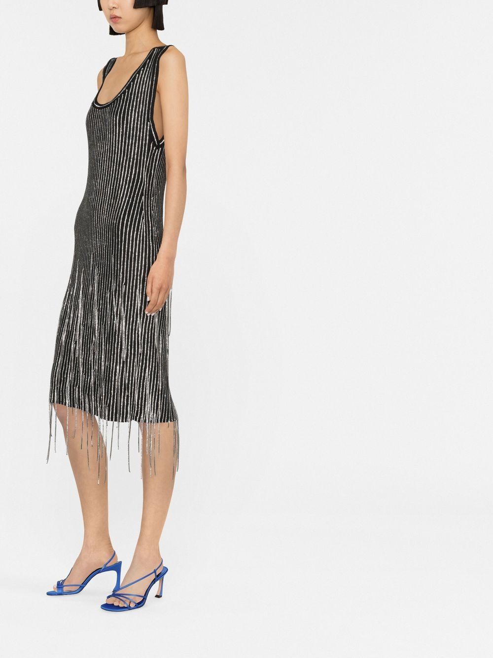 Cheap ETRO fringe-detail knitted dress Women