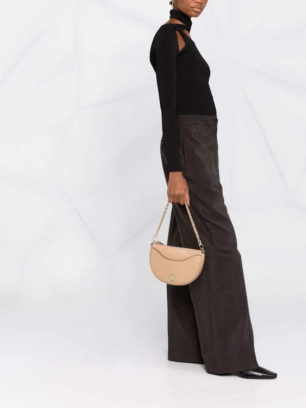 Michael Kors Schoudertas met logoplakkaat - Beige