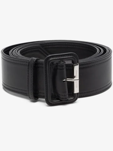 Alexander McQueen pointed leather buckle belt