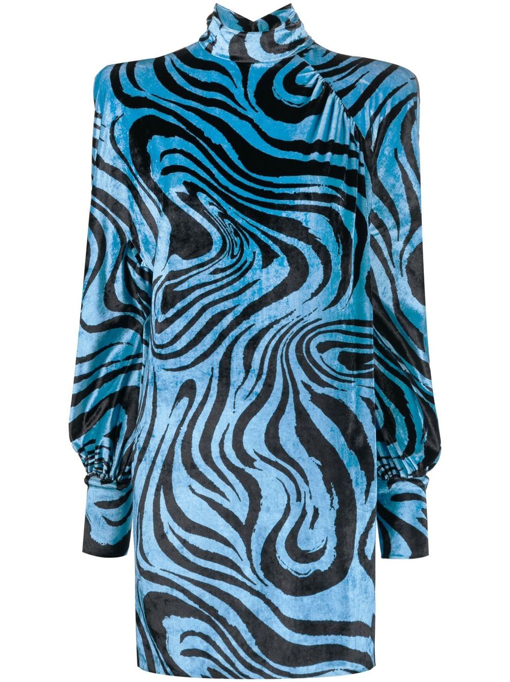 Philosophy Di Lorenzo Serafini abstract-print velvet dress - Blue