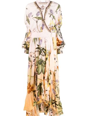 Robe portefeuille à fleurs Farfetch Fille Vêtements Robes Asymétriques 