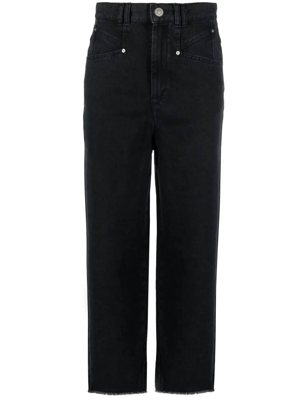 

Isabel Marant Étoile jeans boyfriend con tiro alto - Negro