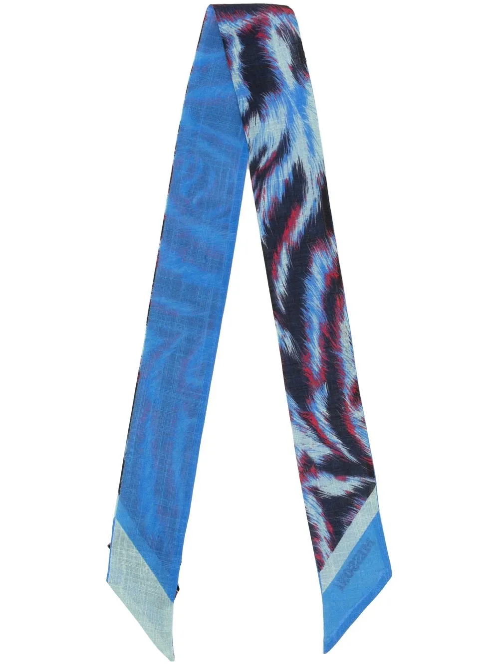 

Missoni mascada con animal print - Azul