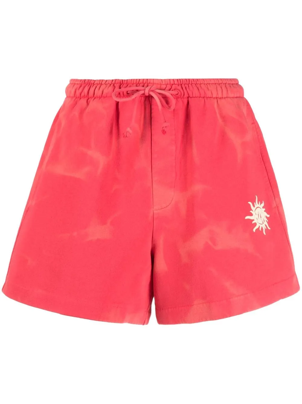 

Holzweiler shorts con estampado tie-dye - Rojo