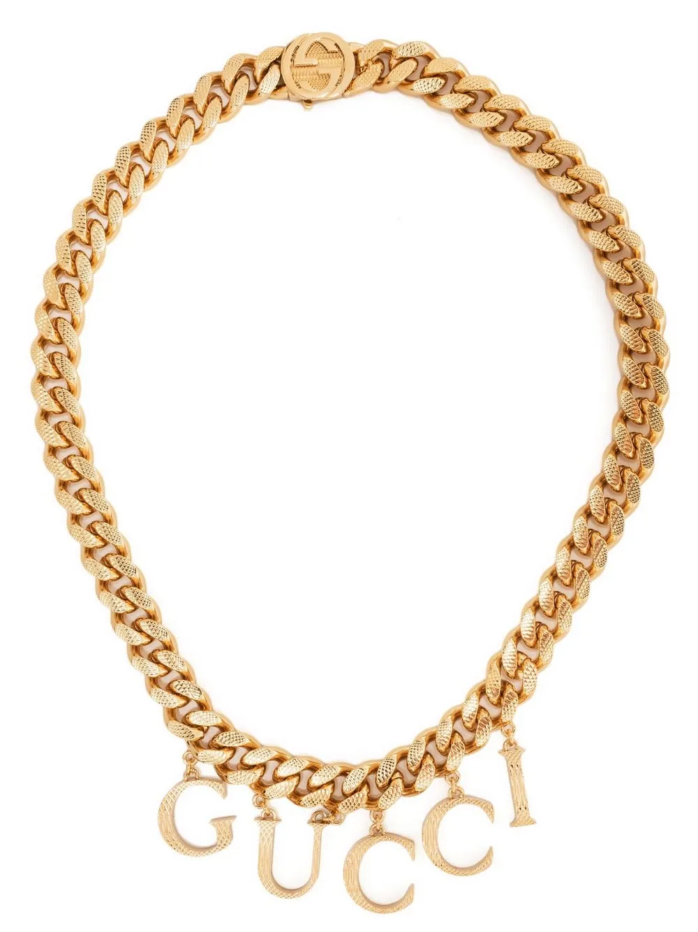 Image 1 of Gucci logo-charm chain necklace