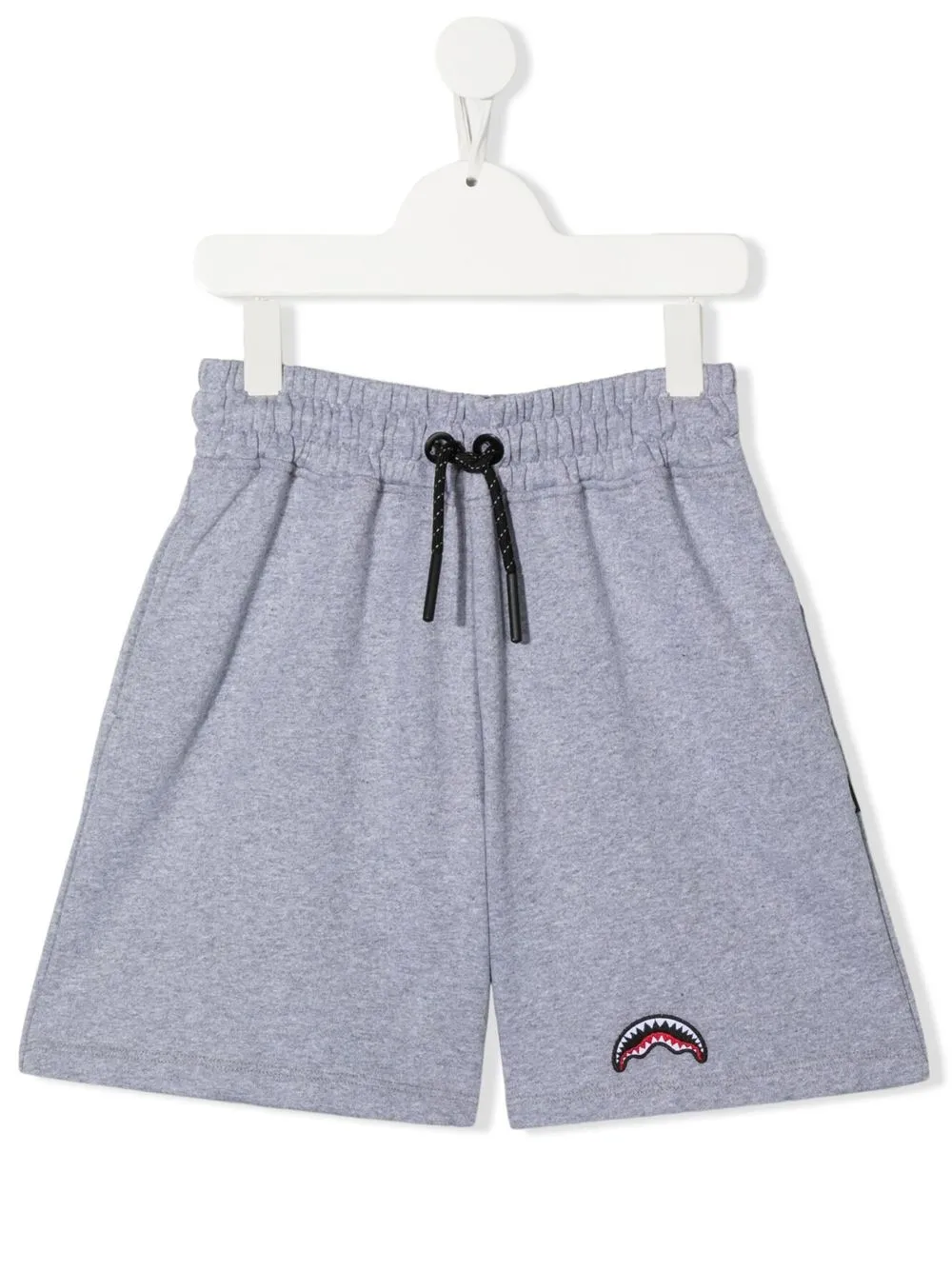 

sprayground kid embroidered logo track shorts - Grey