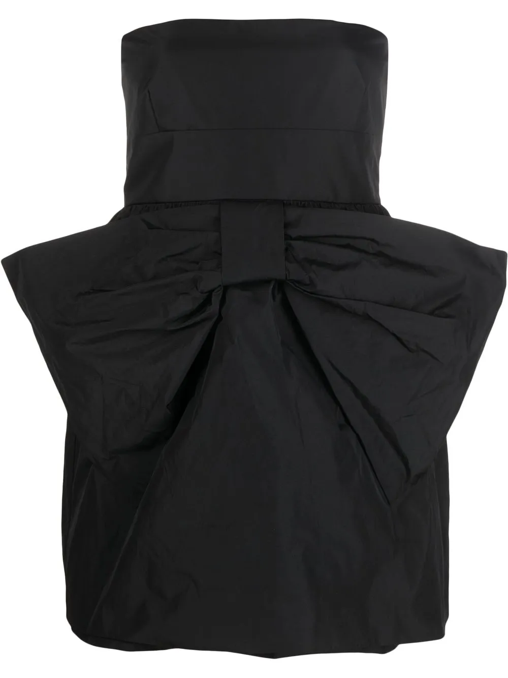 

RED Valentino vestido corto strapless con moño - Negro