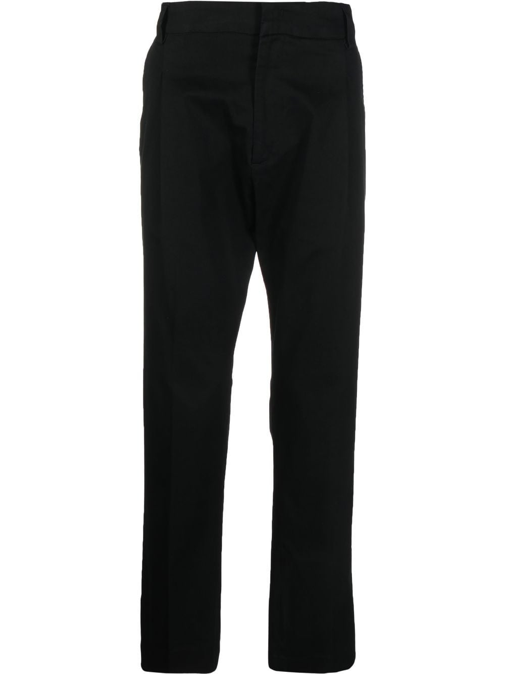 Shop Low Brand Concealed-front Fastening Trousers In Black