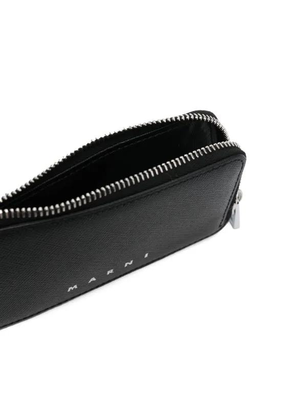 ◇MARNI◇ Logo Zip Around Wallet Black PFMI0095Q1P529800N99 Marni logo-print Leather zip-around Wallet | Black | FARFETCH