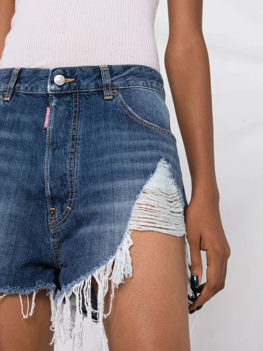  Dsquared2 Jeans Shorts Im Distressed Look   Blau 