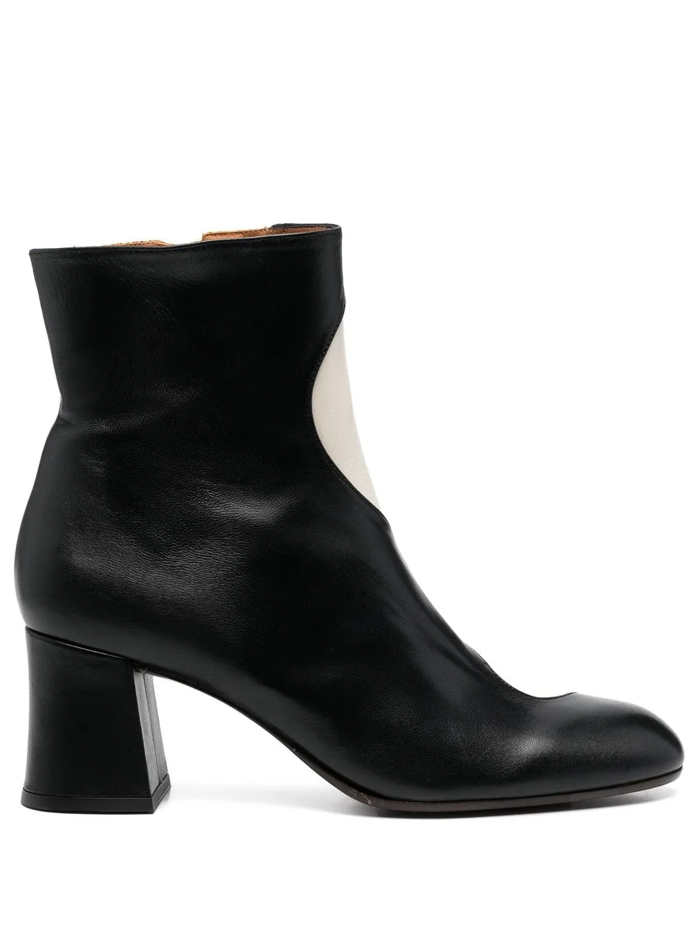 

Chie Mihara two-tone leather boots - Black