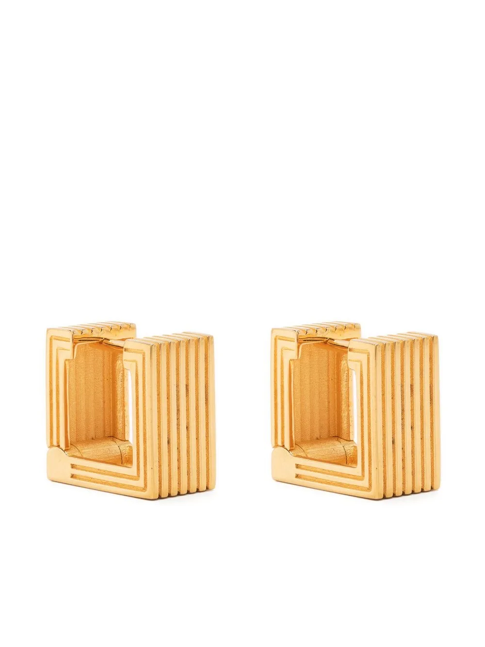 

IVI aretes con diseño cuadrado - Dorado