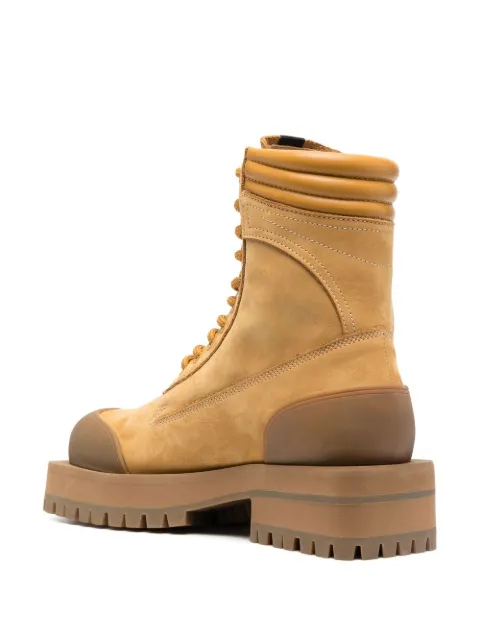 Palm Angels square-toe combat boots PWIE007F22LEA0011700 - 2