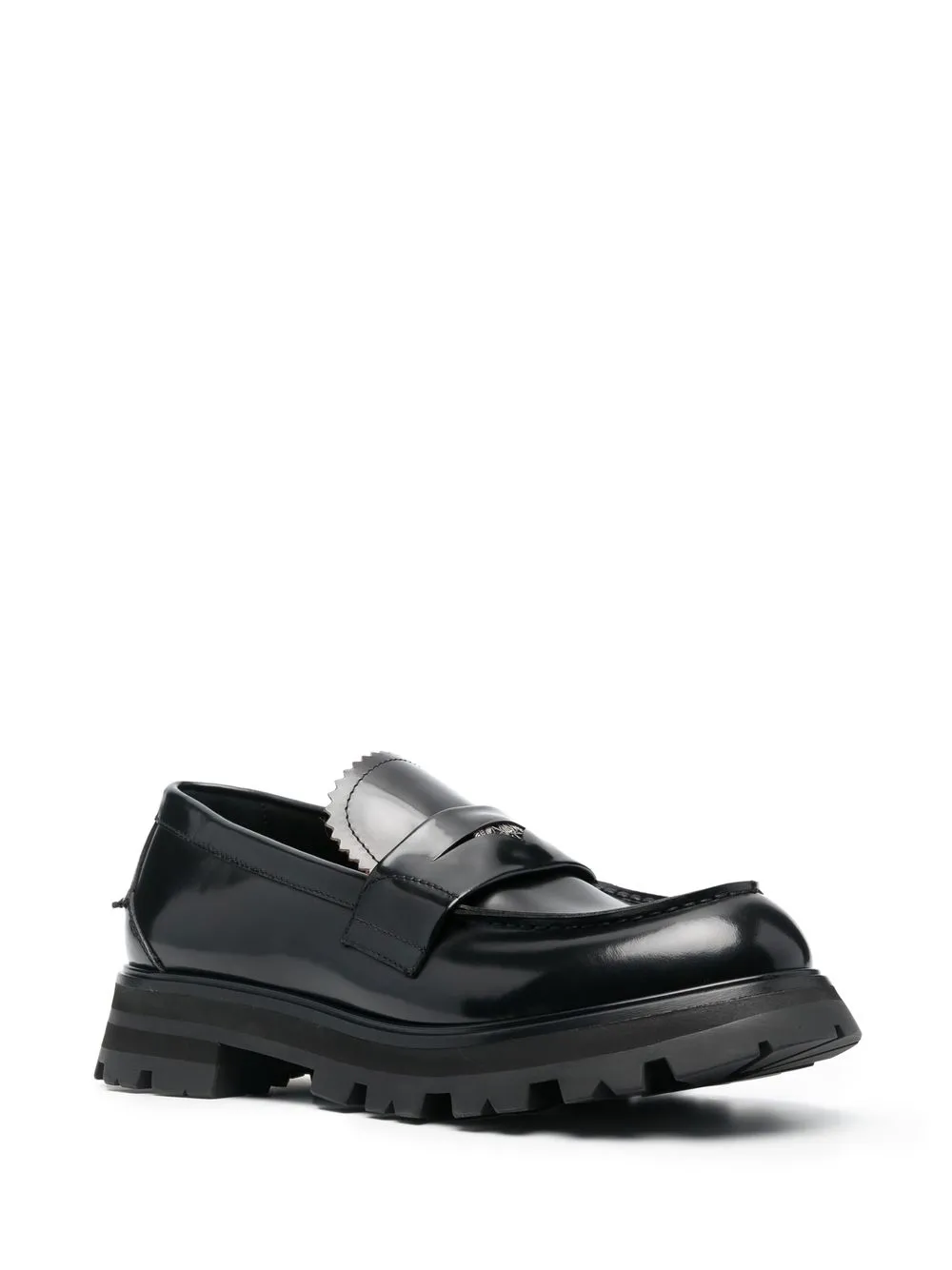 Alexander McQueen Loafers met gegraveerd plakkaat - Zwart