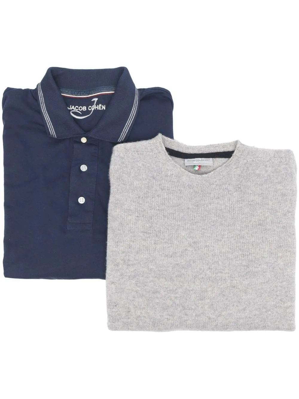 

Jacob Cohen pack de playera tipo polo y suéter - Gris