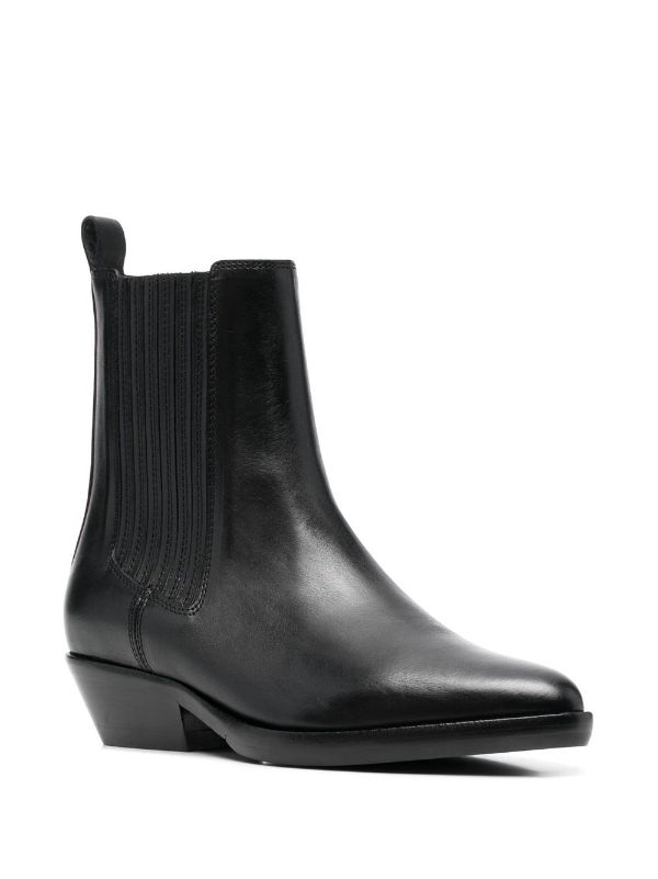 ISABEL MARANT Donatee Leather Ankle Boots - Farfetch