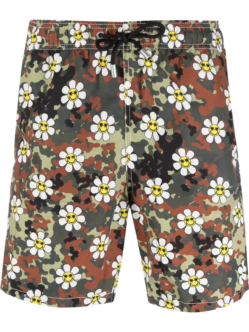 

MC2 Saint Barth shorts de playa Gustavia con camuflaje - Verde