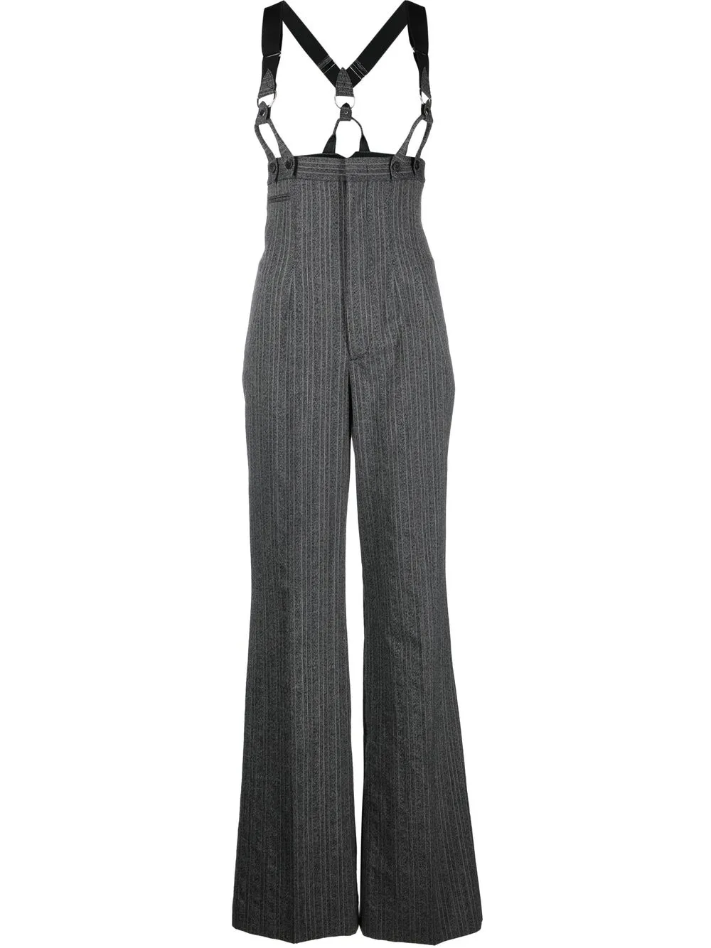 

Philosophy Di Lorenzo Serafini pinstripe brace-detail trousers - Black