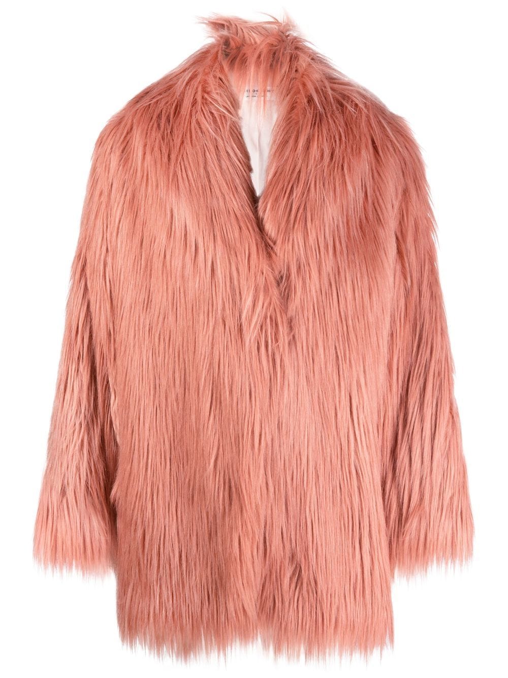 oversized faux-fur design coat