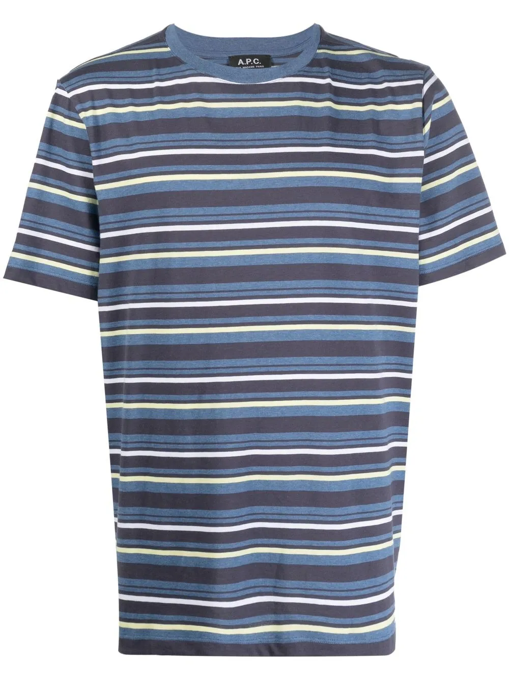 

A.P.C. playera manga corta con rayas estampadas - Azul