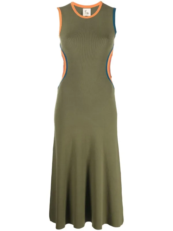 PAULA cut out mid length Dress Farfetch
