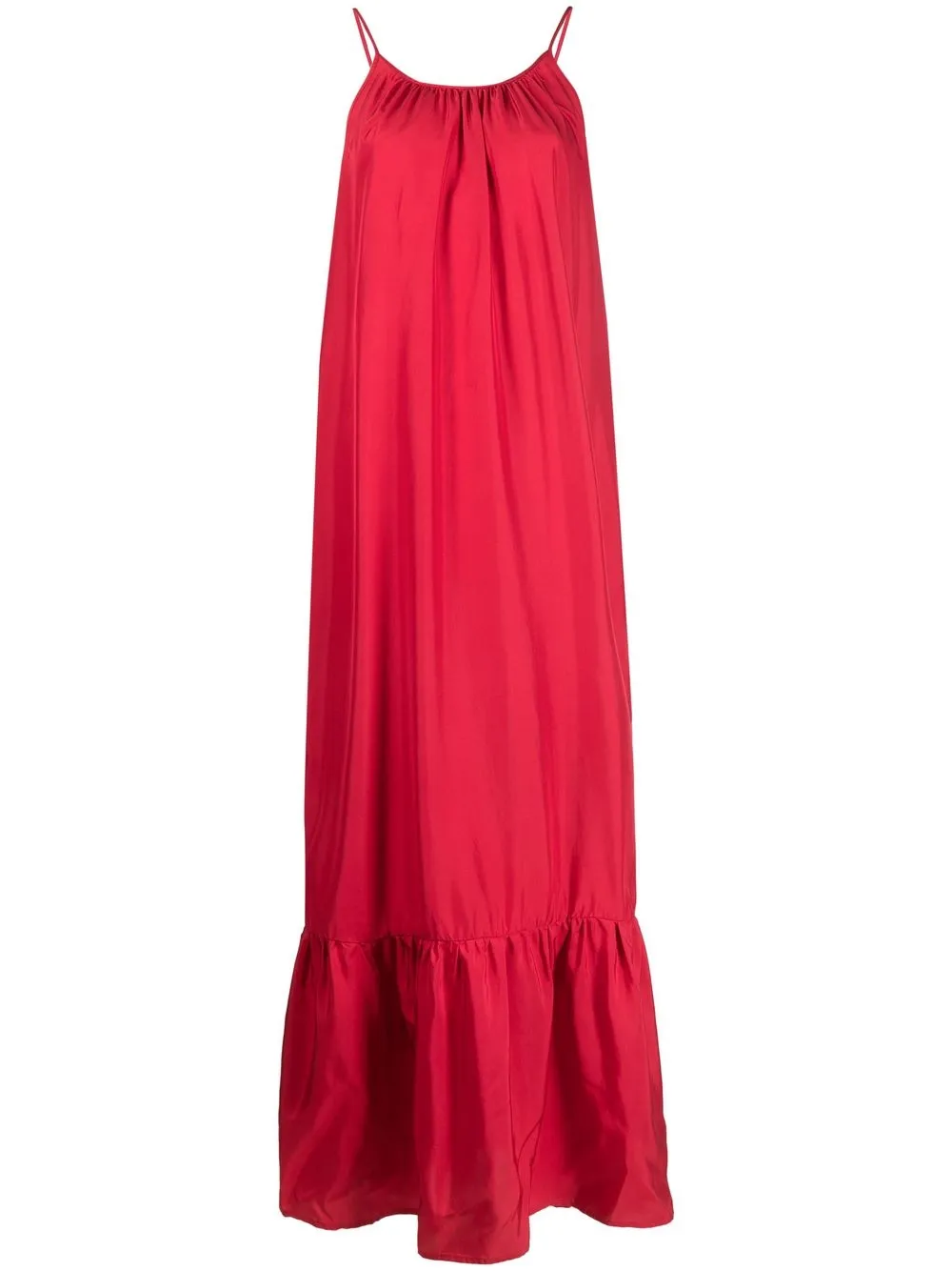 

Semicouture ruched sleeveless maxi dress - Red