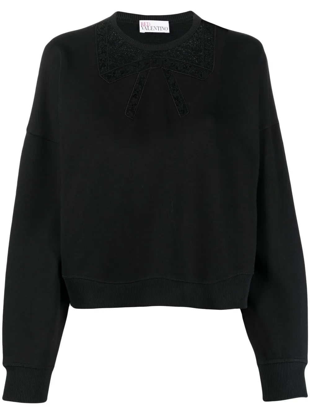 

RED Valentino sudadera con moño de encaje - Negro