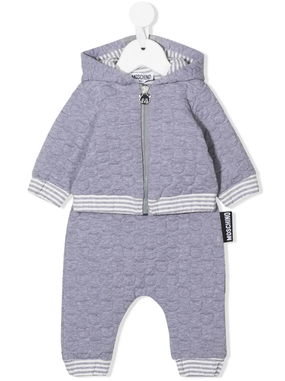 

Moschino Kids traje deportivo con motivo Teddy Bear - Gris