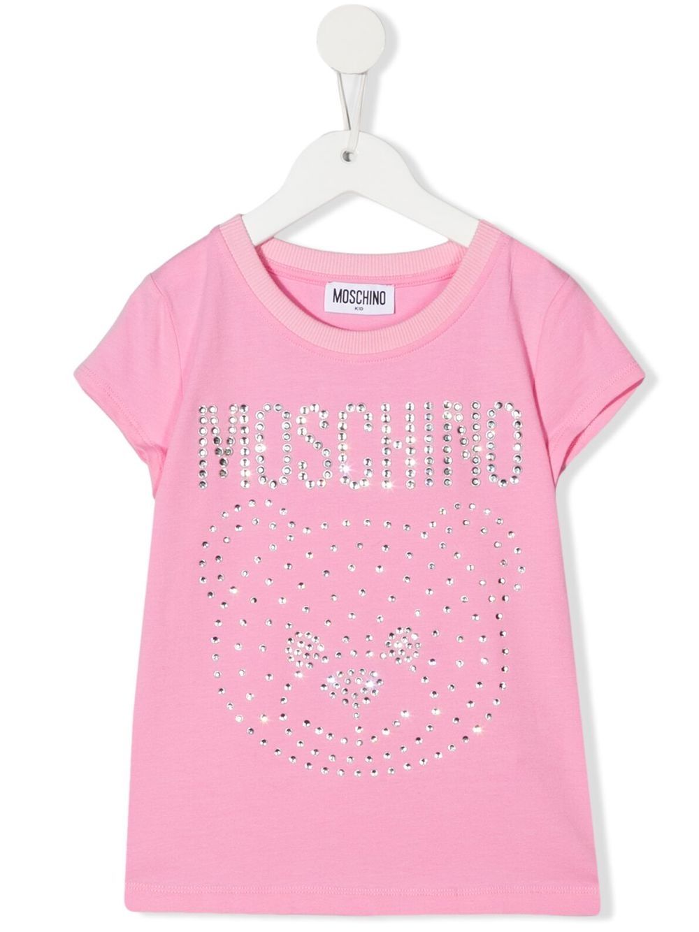 Moschino Kids crystal-embellished T-shirt - Pink